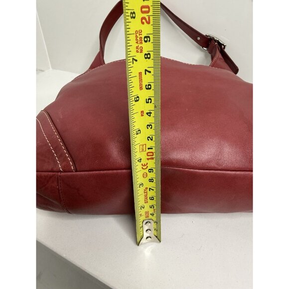 Vintage Y2K Coach F10280 Hamilton Leather Hobo Bag Red V Rare - Picture 15 of 15